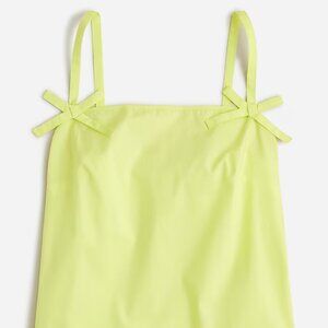 J. CREW 3X BOW-STRAP Tank/Cami Top in Cotton Poplin 3X Pale Kiwi